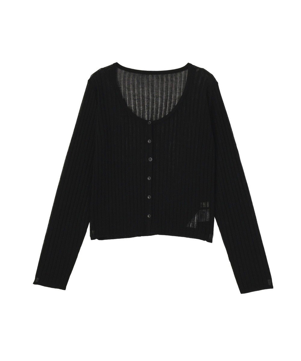 earth music&ecology シアーリブカーディガン 