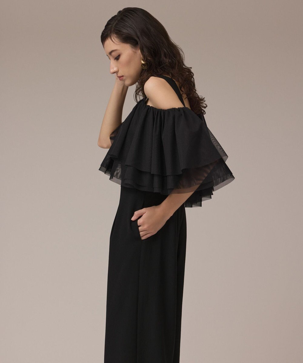 GRACE CONTINENTAL フリルケープサロペット 