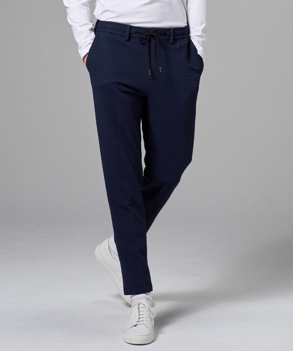 JOSEPH HOMME 【オリジナル素材 /ウエストゴム仕様】ライトタックジャージー  ドロスト付テーパードパンツ / PEGG CONVERTIBLE 