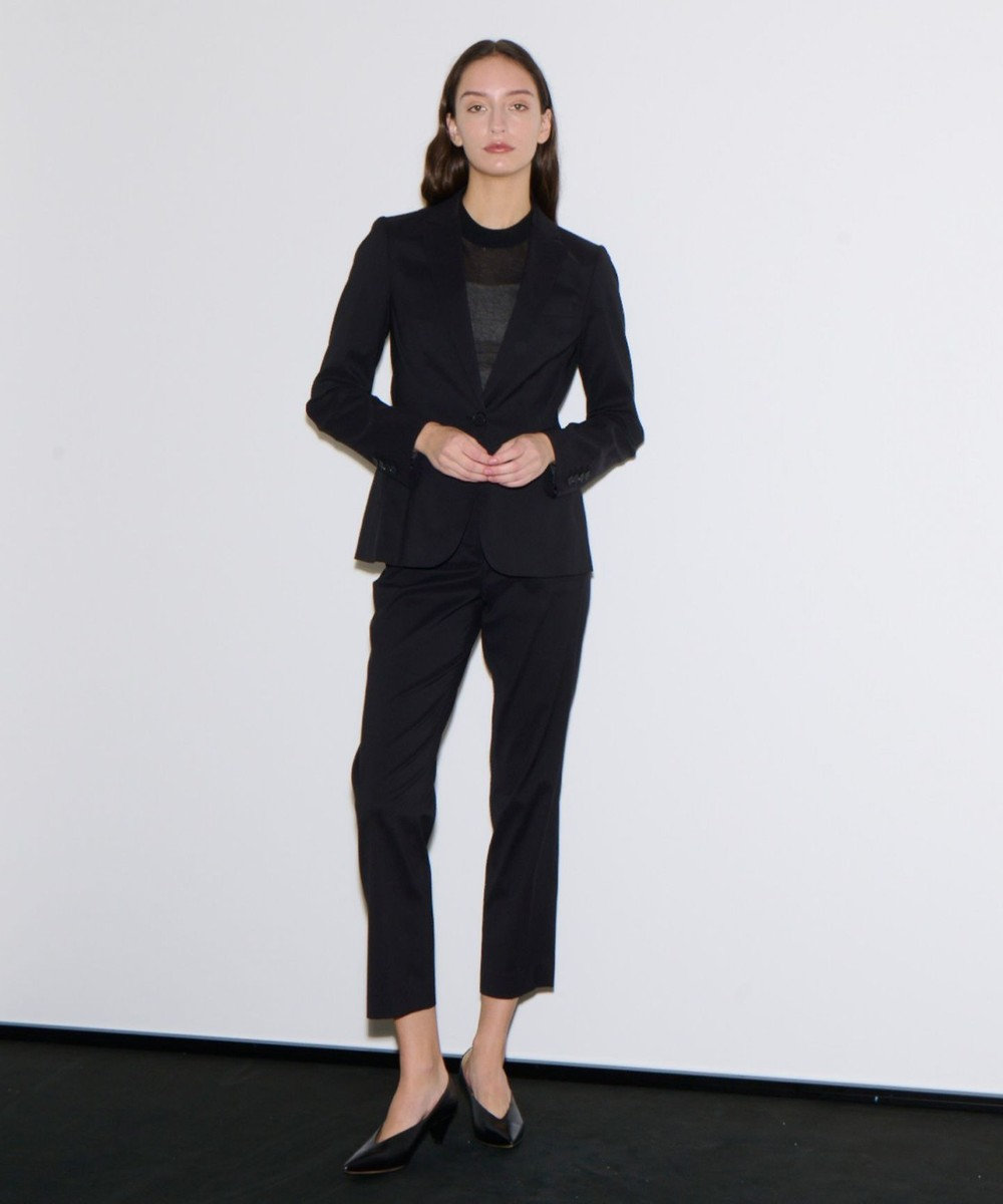 JOSEPH ウールバイストレッチ　テーパードトラウザーズ 