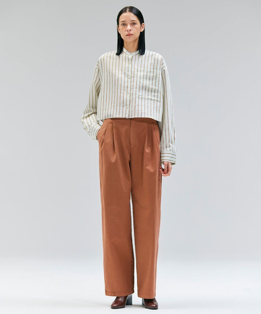 BEIGE， 【洗える・Oggi 11月号掲載】HAMLIN / コットンストレッチ2タックワイドパンツ 