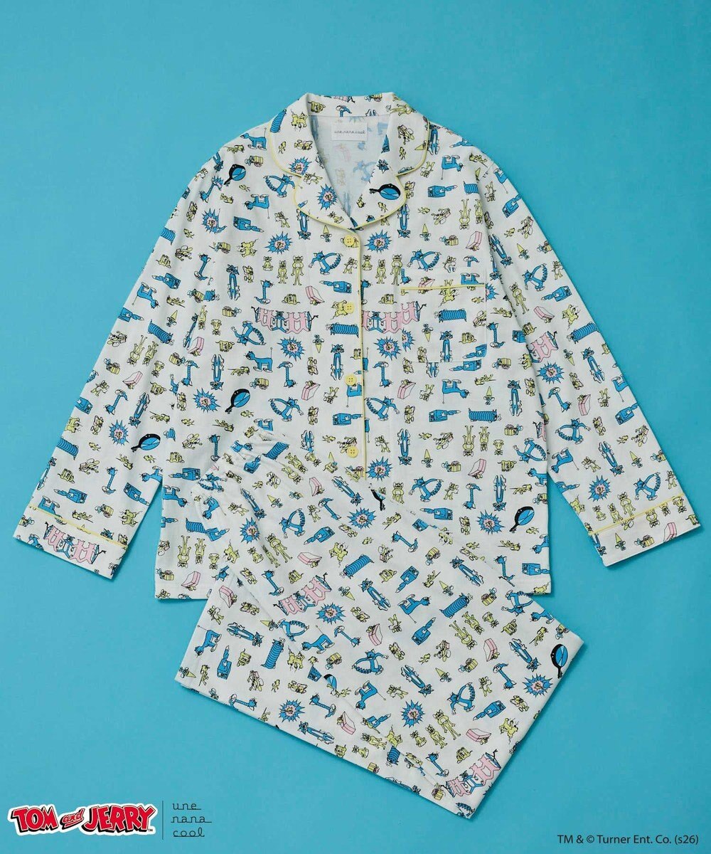 une nana cool トムとジェリー × une nana cool【綿100%】長袖開襟パジャマ 