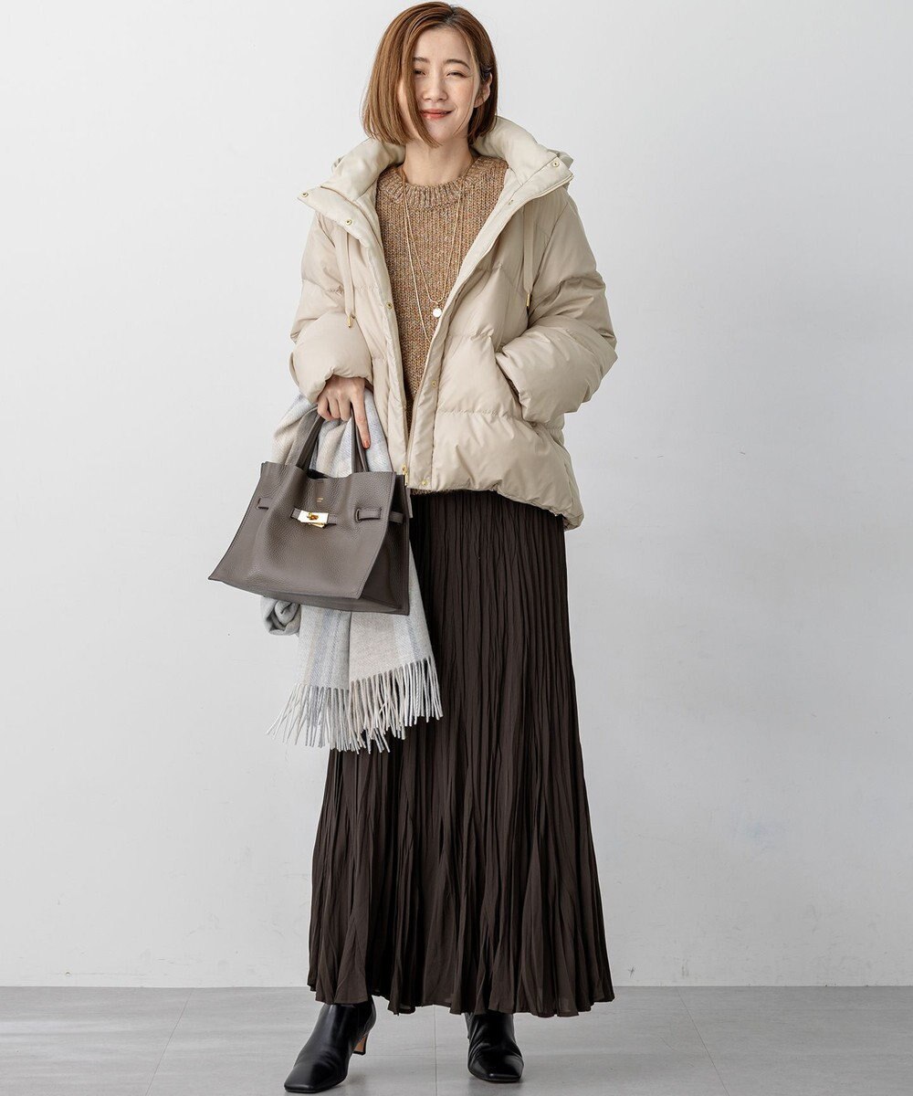 23区 L 【滝沢眞規子さん着用/VERY掲載】シレータフタ コンパクト ダウンコート 