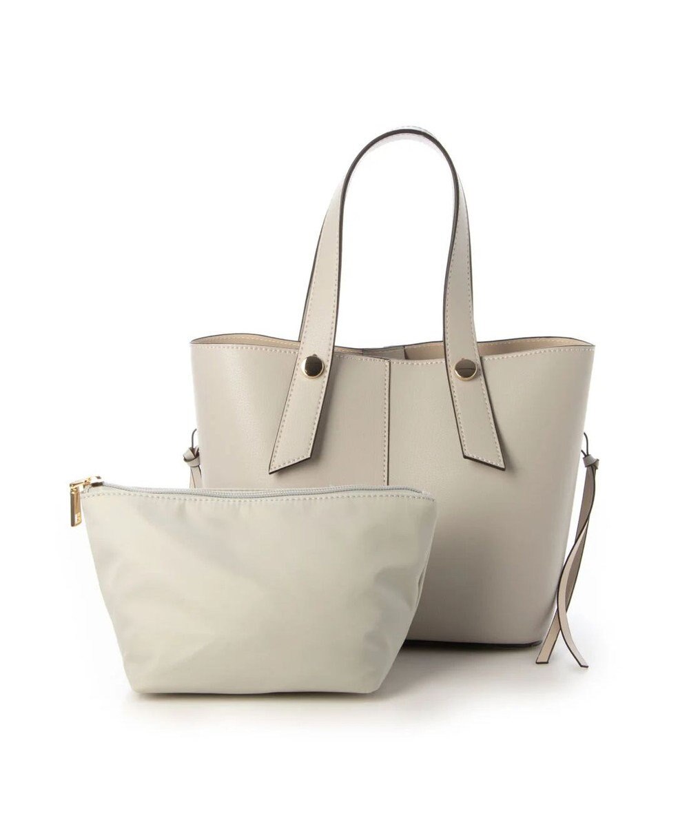 UNBILLION cachecache スタッズポイント両面合皮2wayトートバッグ 