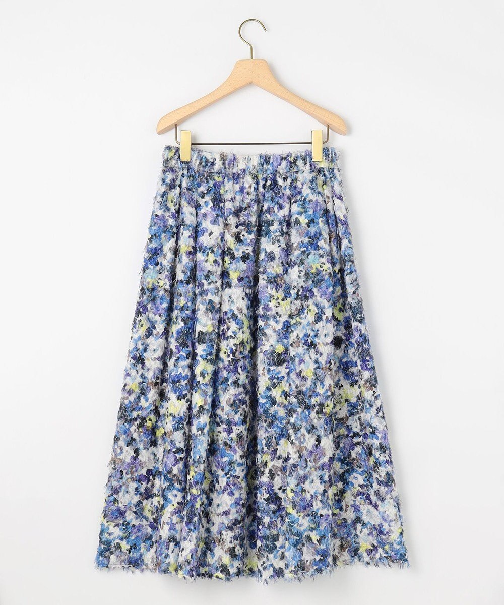 組曲 S ヘアリーフラワープリント スカート 