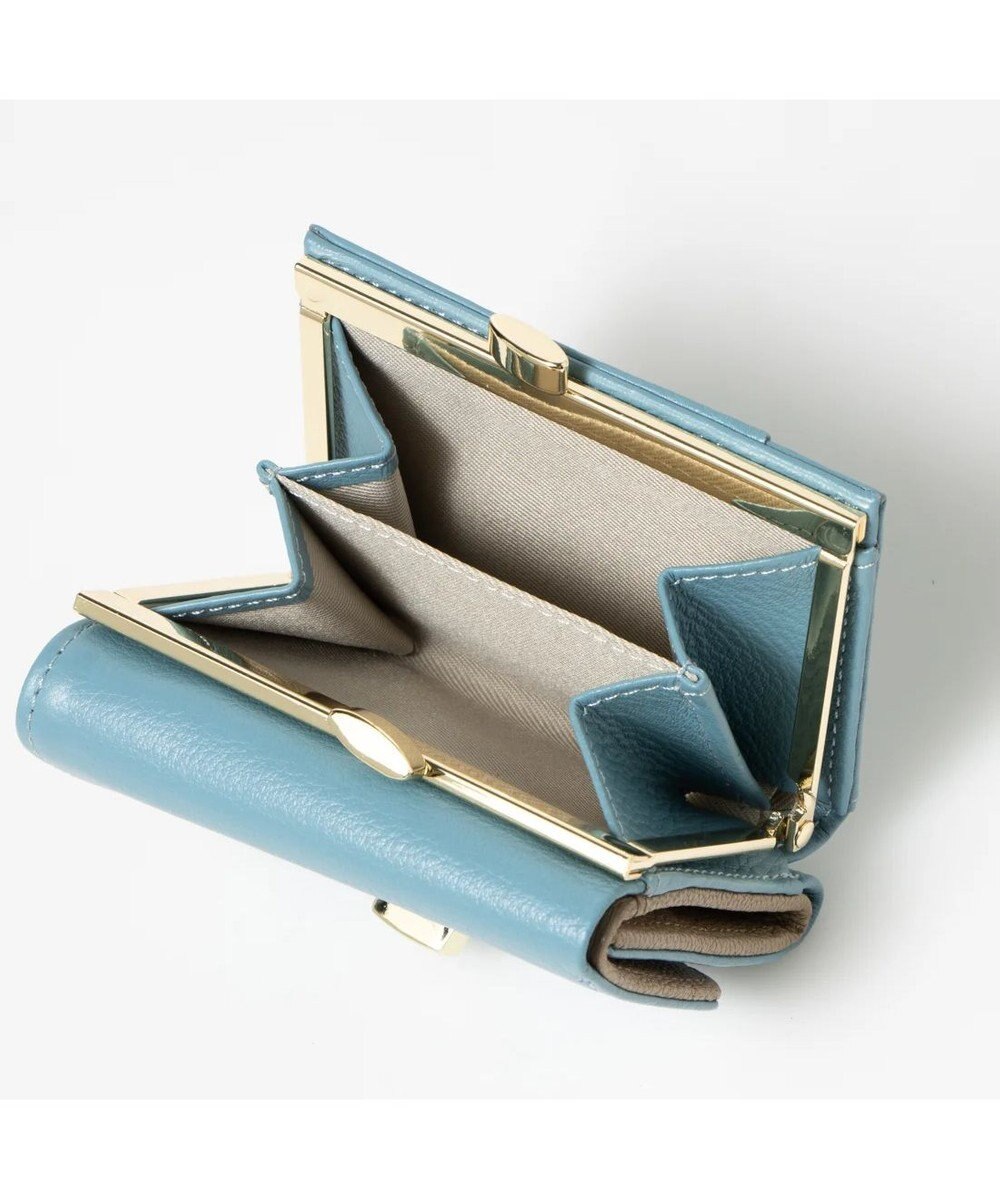 UNBILLION perche カラーコンビ3つ折り外ガマウォレット 