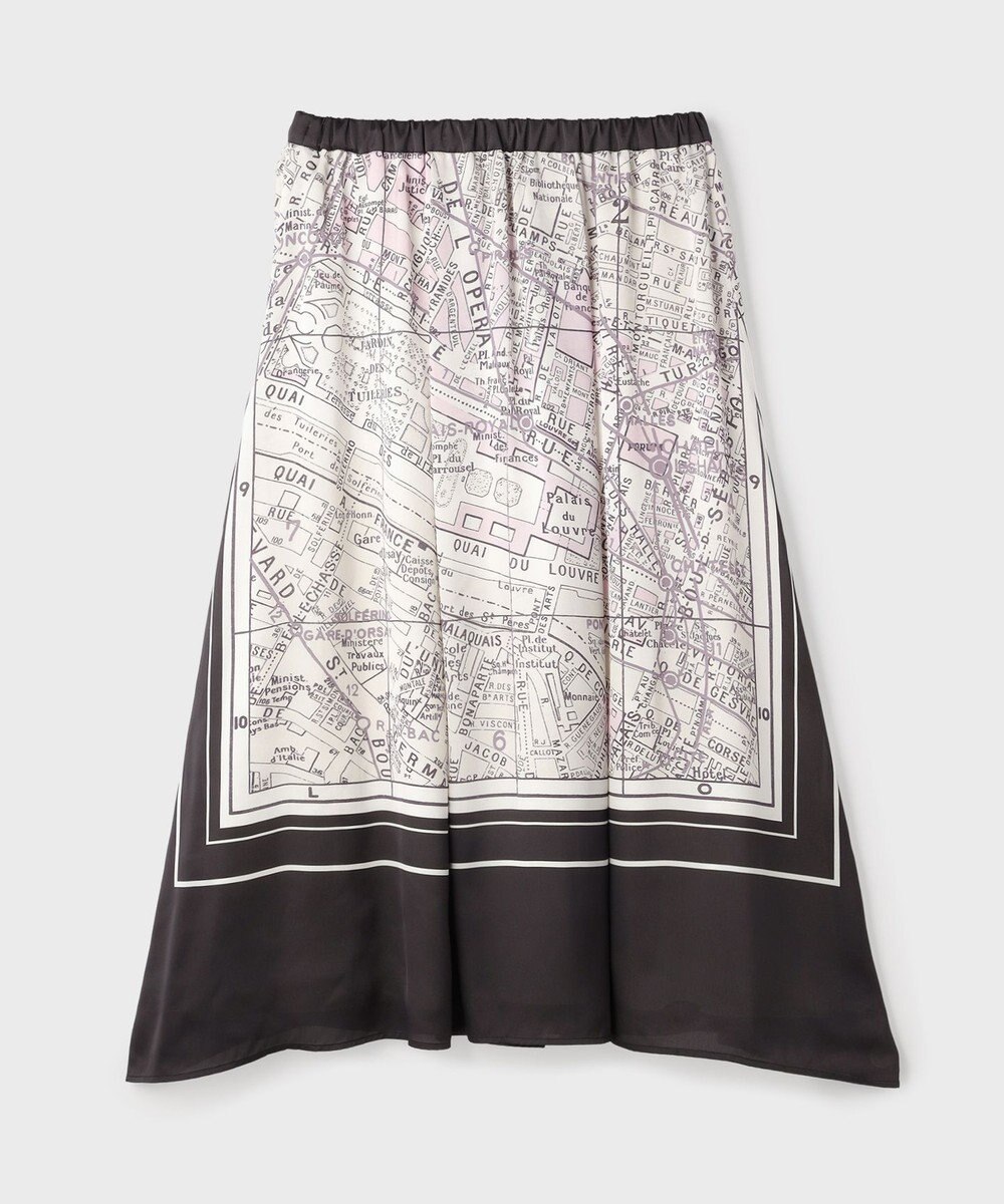 GRACE CONTINENTAL パリスカーフプリントスカート 