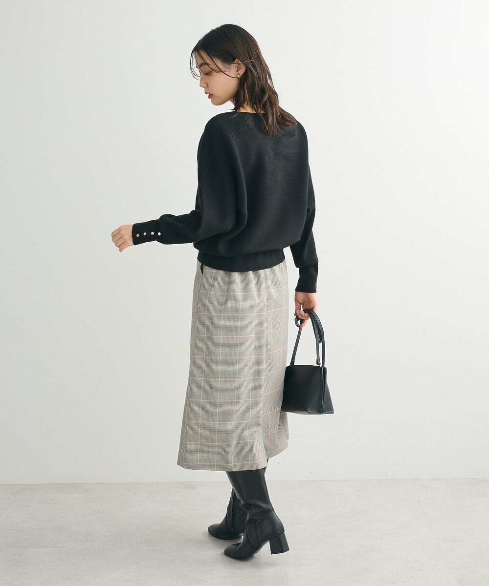 Green Parks もちやわ袖釦ドルマンニットプルオーバー 