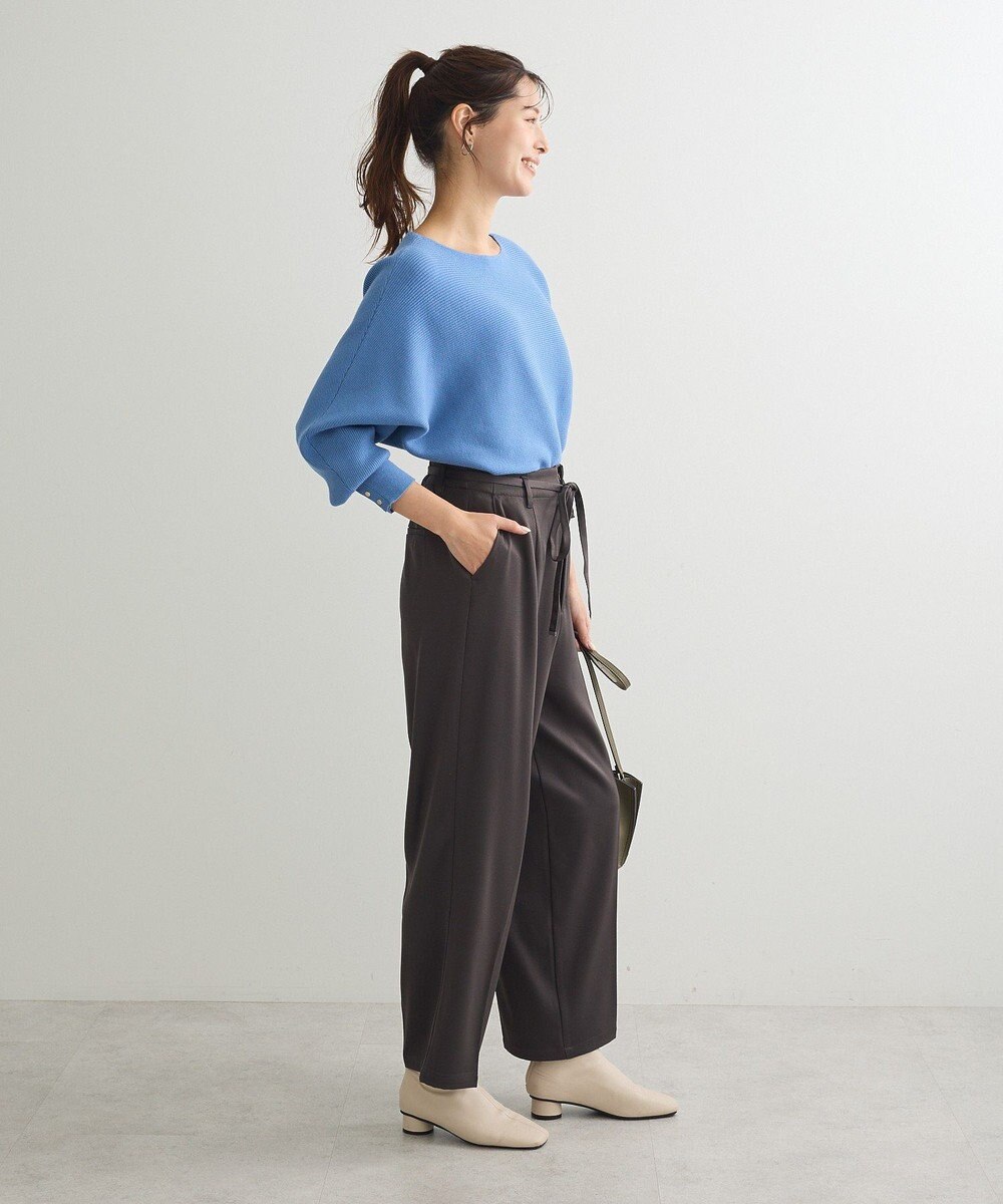 Green Parks もちやわ袖釦ドルマンニットプルオーバー 