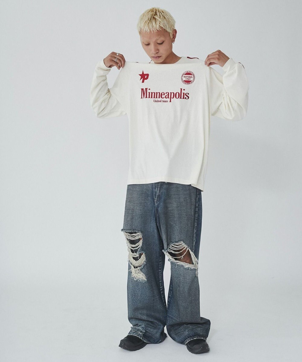 WEGO 【ユニセックス着用ITEM】ラインゲームロゴT（LS） 