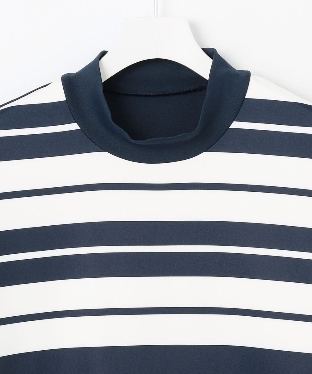 23区GOLF 【23Fondation】【吸水速乾/UVケア】ボーダー モックネック 