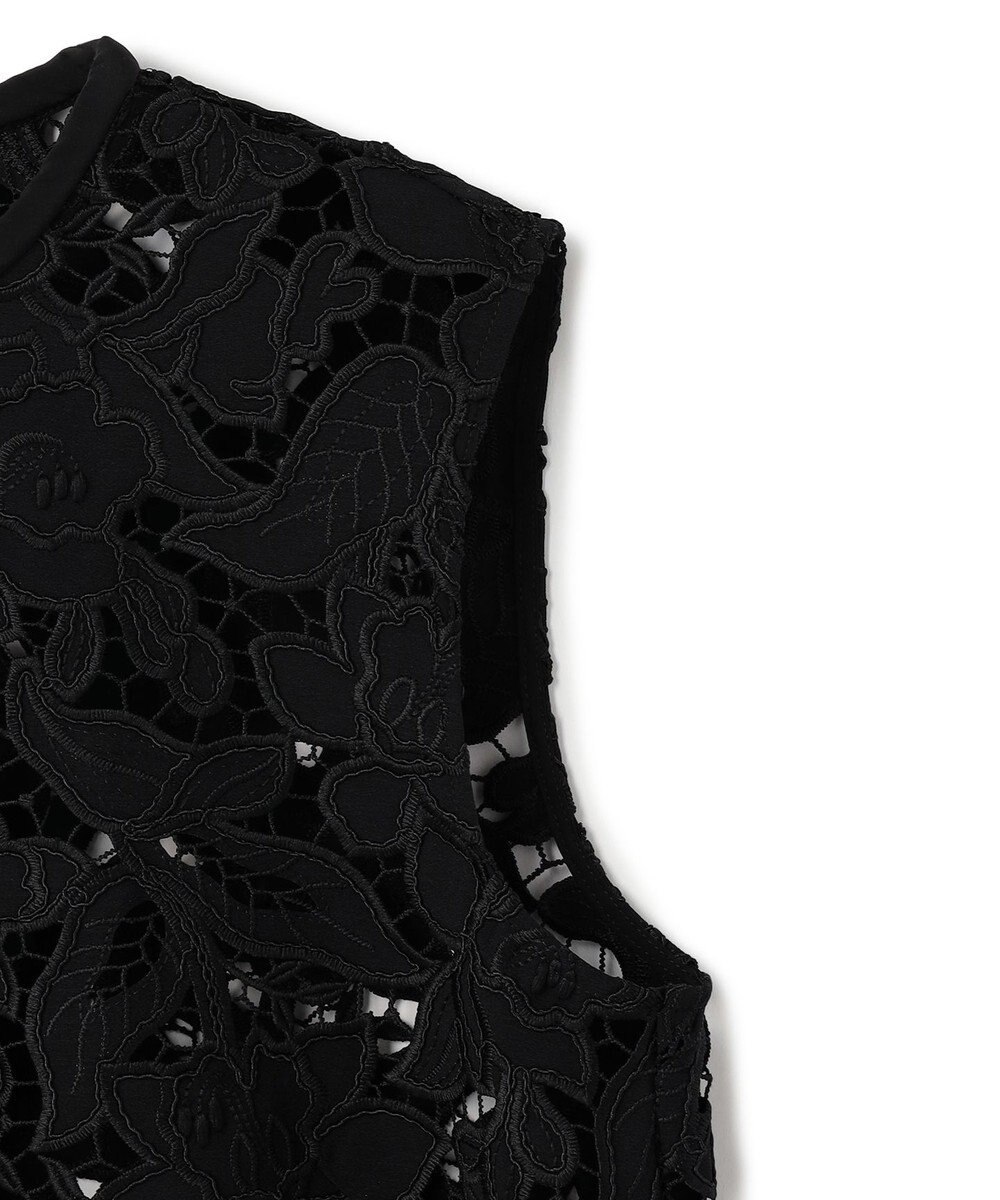 BEIGE， CITRINE / エンブロイダリーレースノースリーブブブラウス 