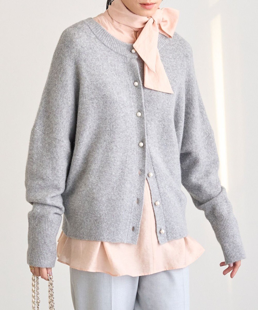 UNFILO イージーケア ボウタイ ブラウス 