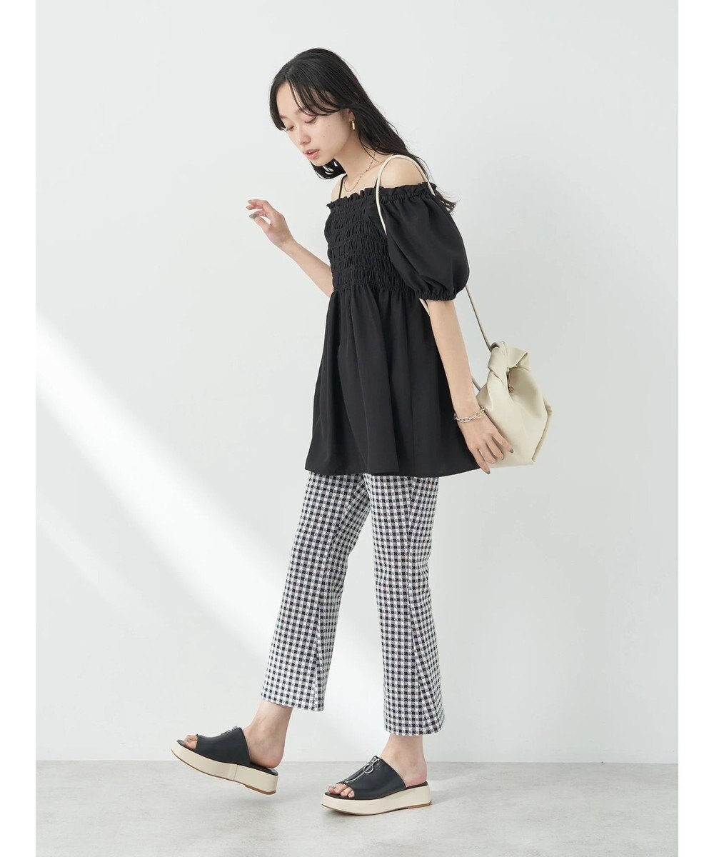 earth music&ecology ２ｗａｙショルダーシャーリングチュニック 