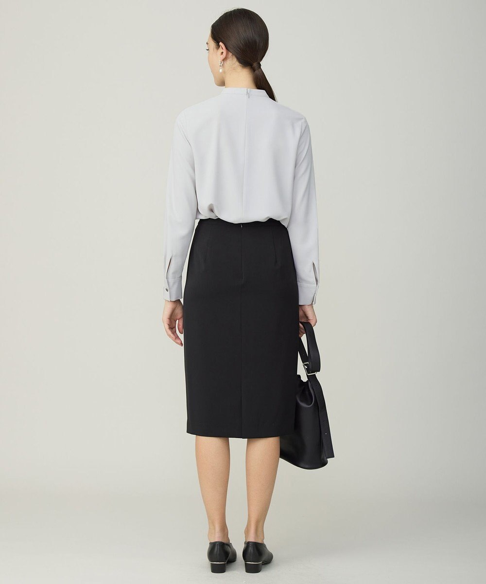 ICB ストレッチジョーゼット ラッフルディテール ブラウス 