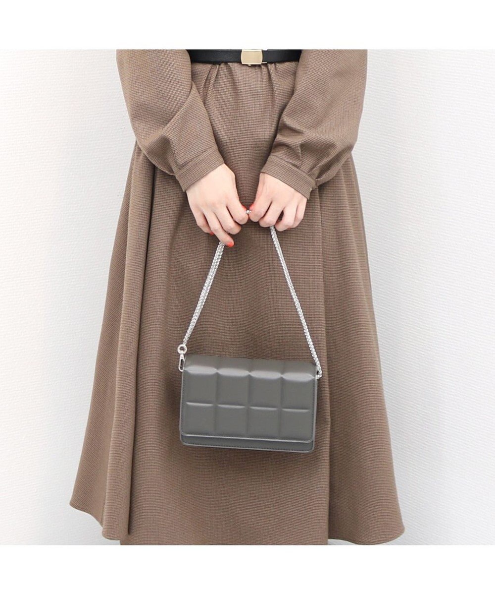 UNBILLION カシュカシュ cachecache / ブロック型押し2wayチェーンショルダー 