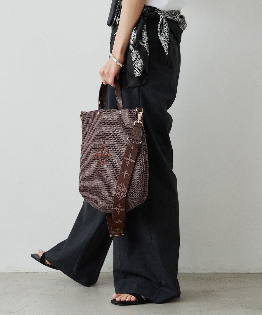 russet スリム2WAYトートバッグ <ナイロンラフィア>(CE-1717-WEB) 