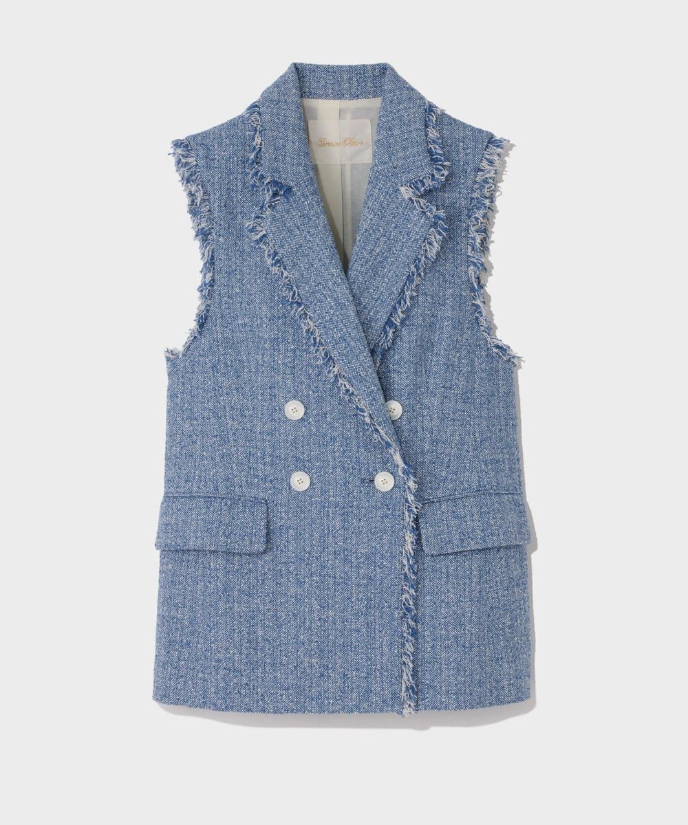 GRACE CONTINENTAL シャンブレーツイードジレ 