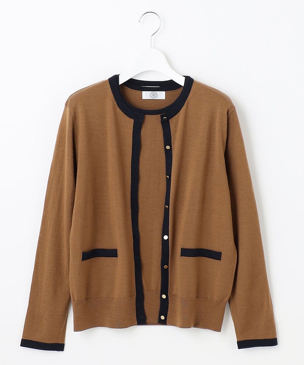 J.PRESS LADIES 【洗える】トリムツイン ニット 