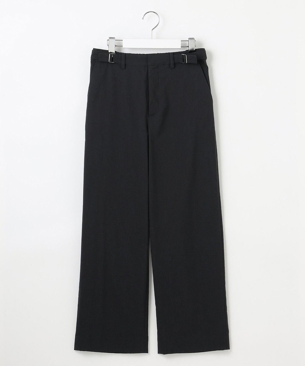 J.PRESS LADIES L 【洗える】リネンストレッチ ワイド パンツ 