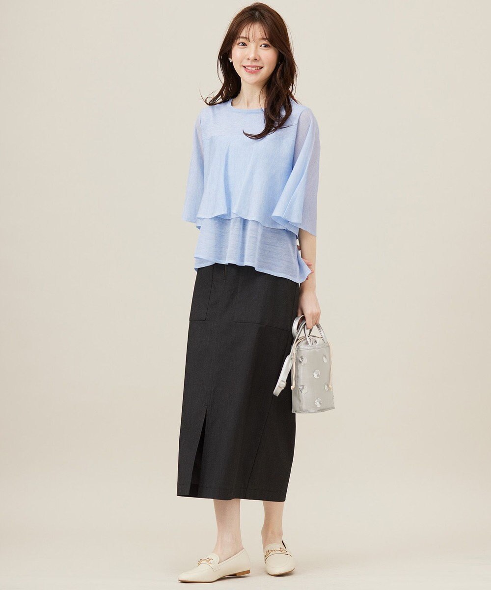 ANY SIS 【洗える】フリルシアー ニット 