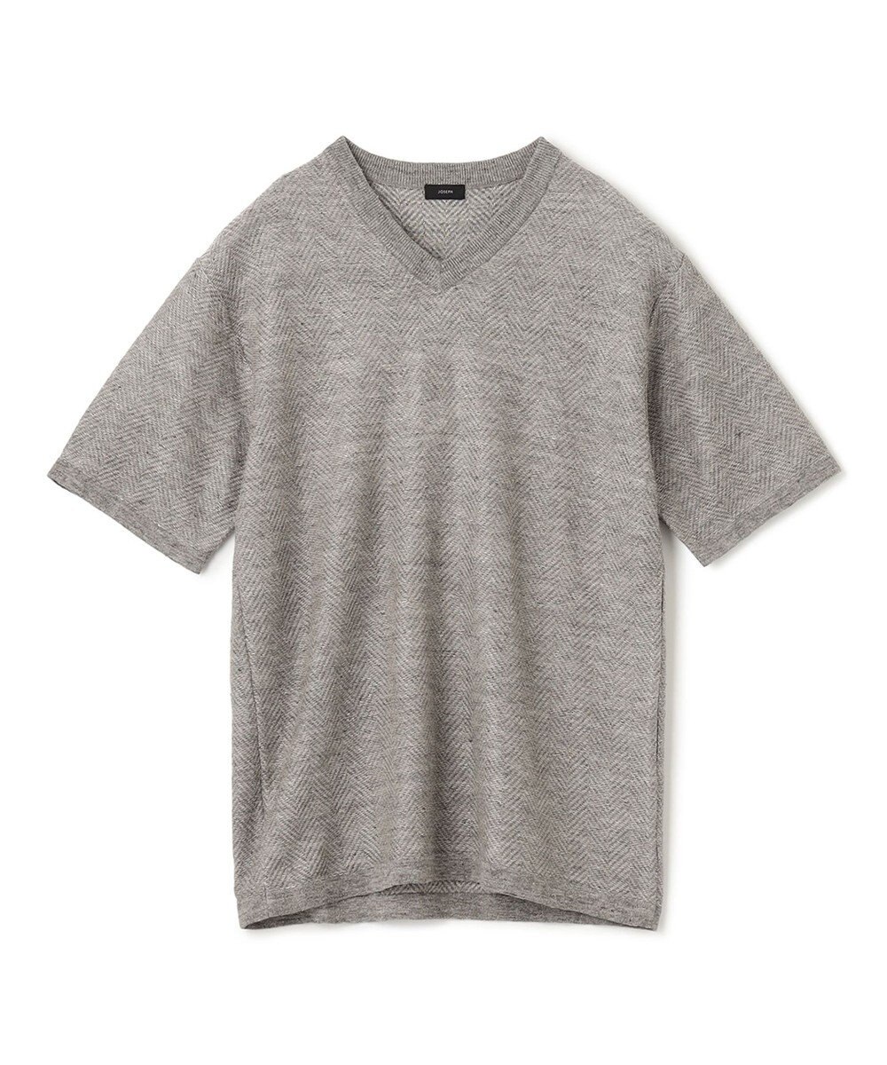 JOSEPH HOMME リネンヘリンボン　Vネックニット 
