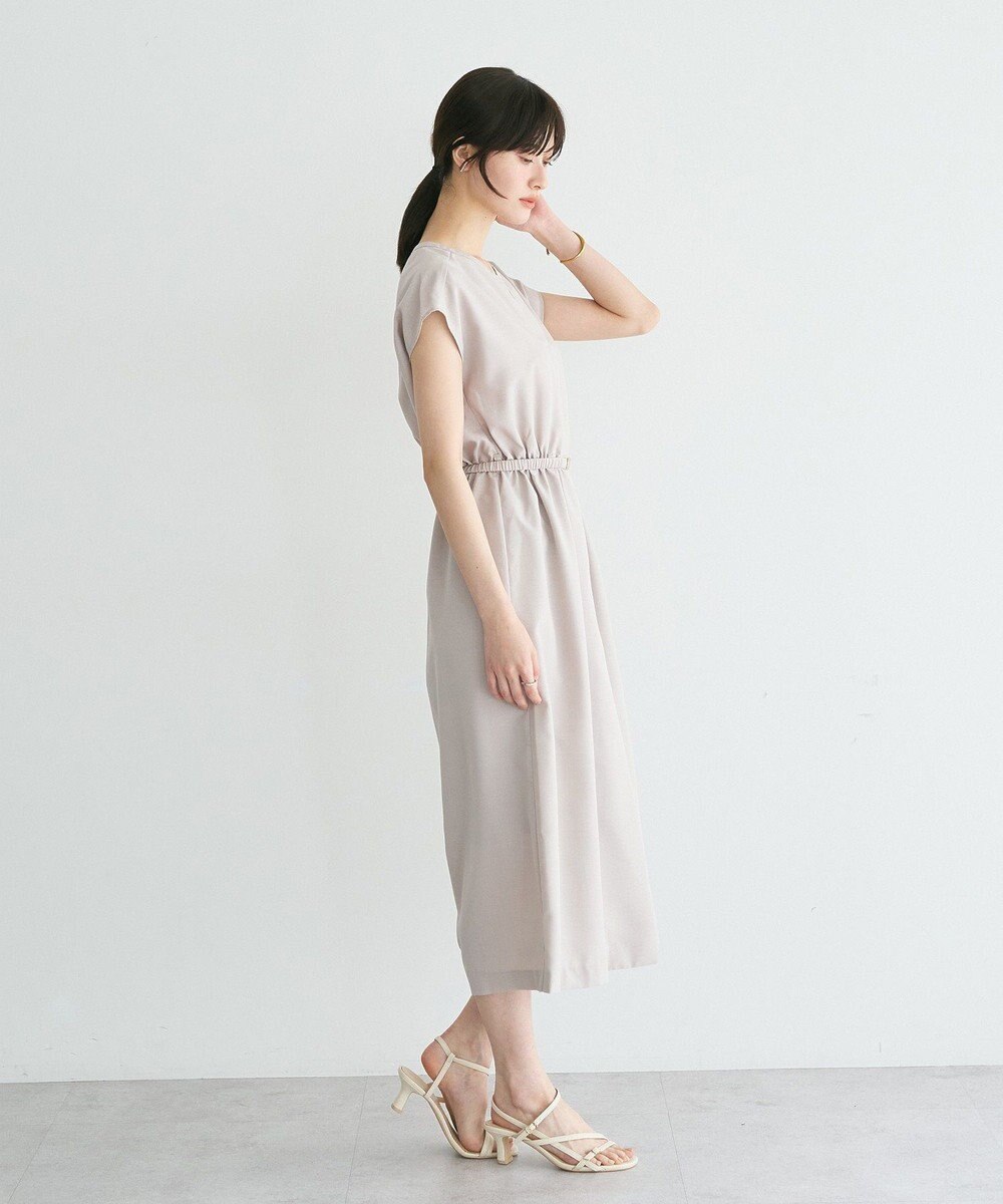 YECCA VECCA リネンライクスキッパーワンピース 