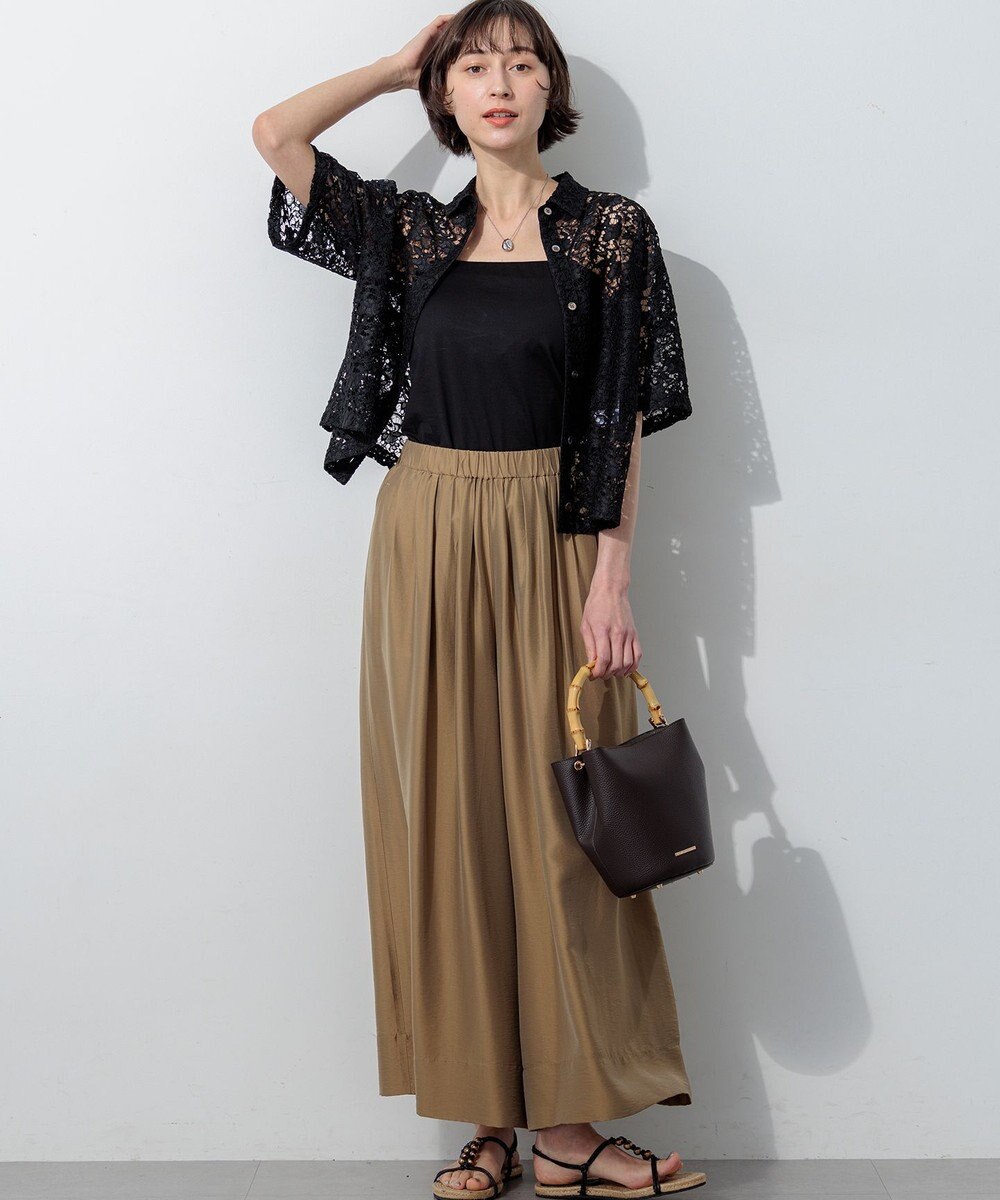 23区 【見上愛さん着用/洗える】ベアトップ パッド付き キャミソール 