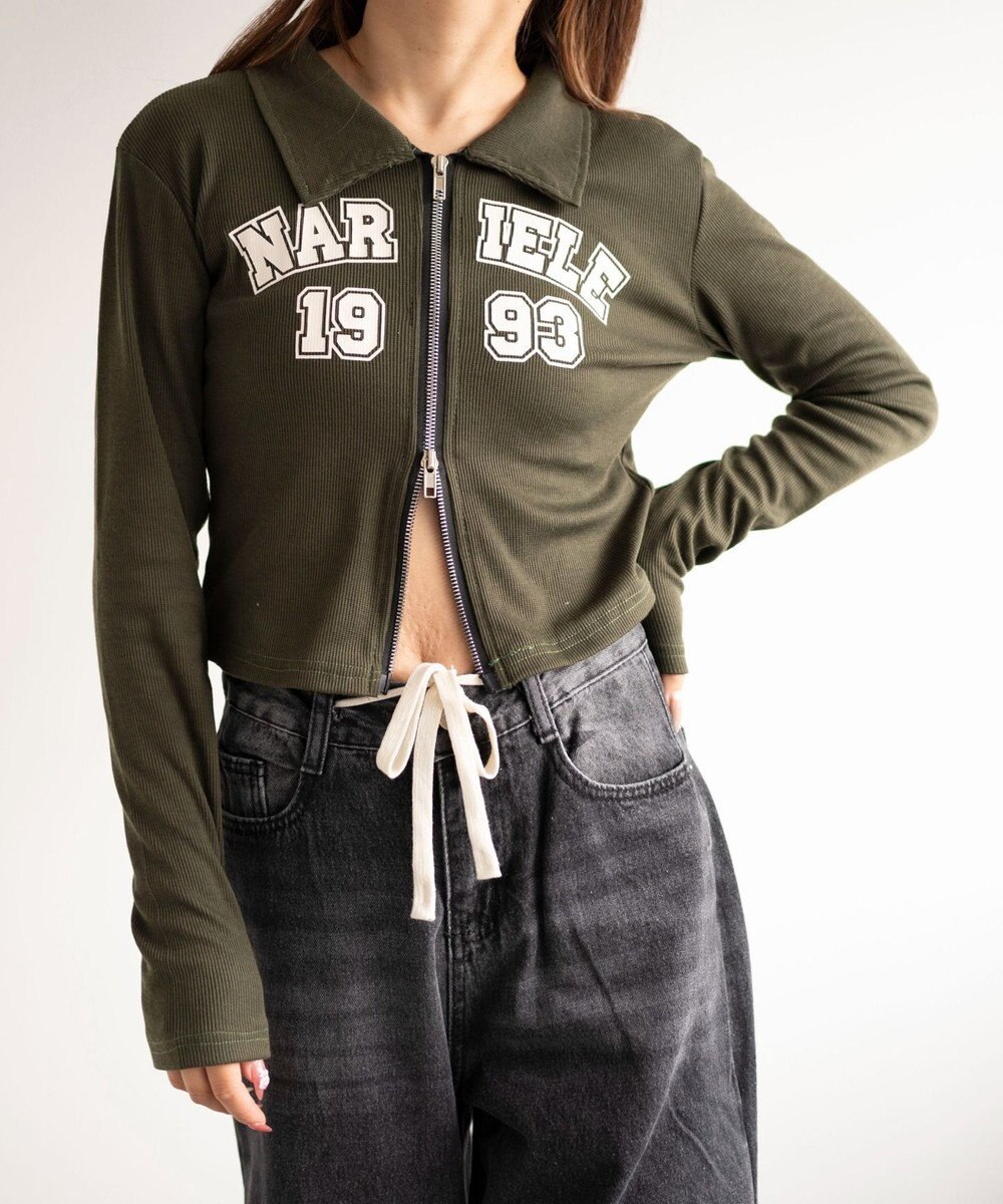 WEGO WジップナンバリングロゴロンT 