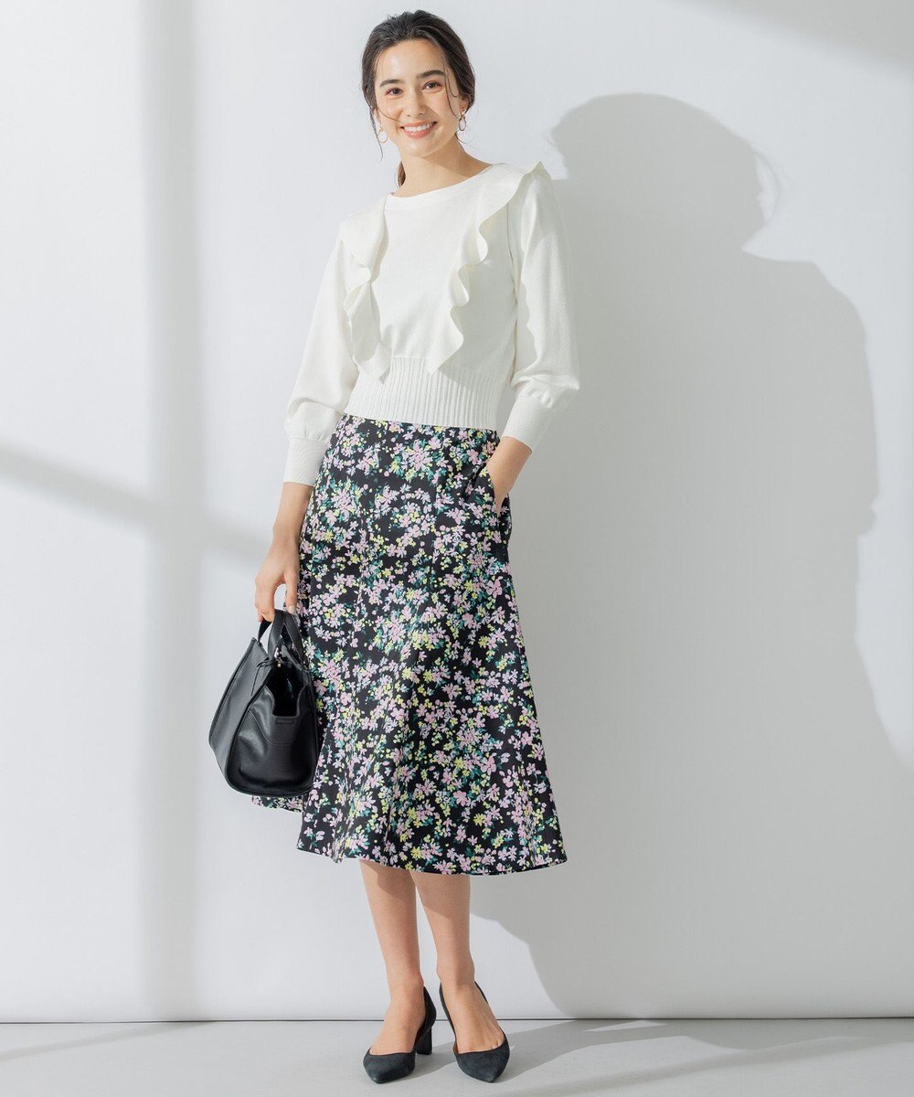 組曲 【洗える】Elenaラッフル ニット 