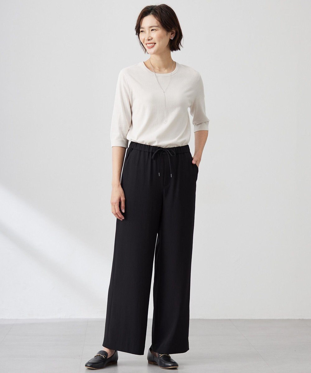 J.PRESS LADIES 【洗える】BASIC HT COTTON クールネック プルオーバー 