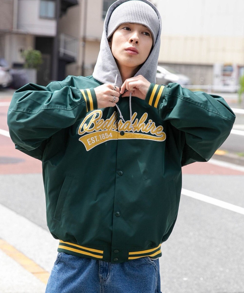 WEGO 【ユニセックス着用ITEM】フードワッペンスタジャン 