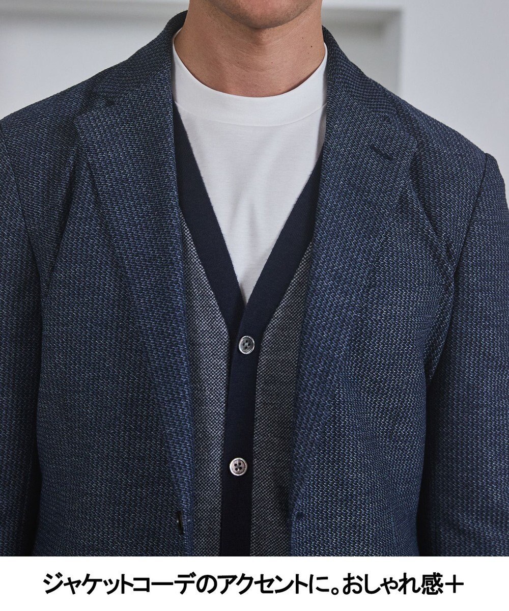 GOTAIRIKU 体温調整に【洗える/チクチクしにくい/ピリングしにくい】イタリア糸 ハイゲージ カーディガン_WOOL100% 