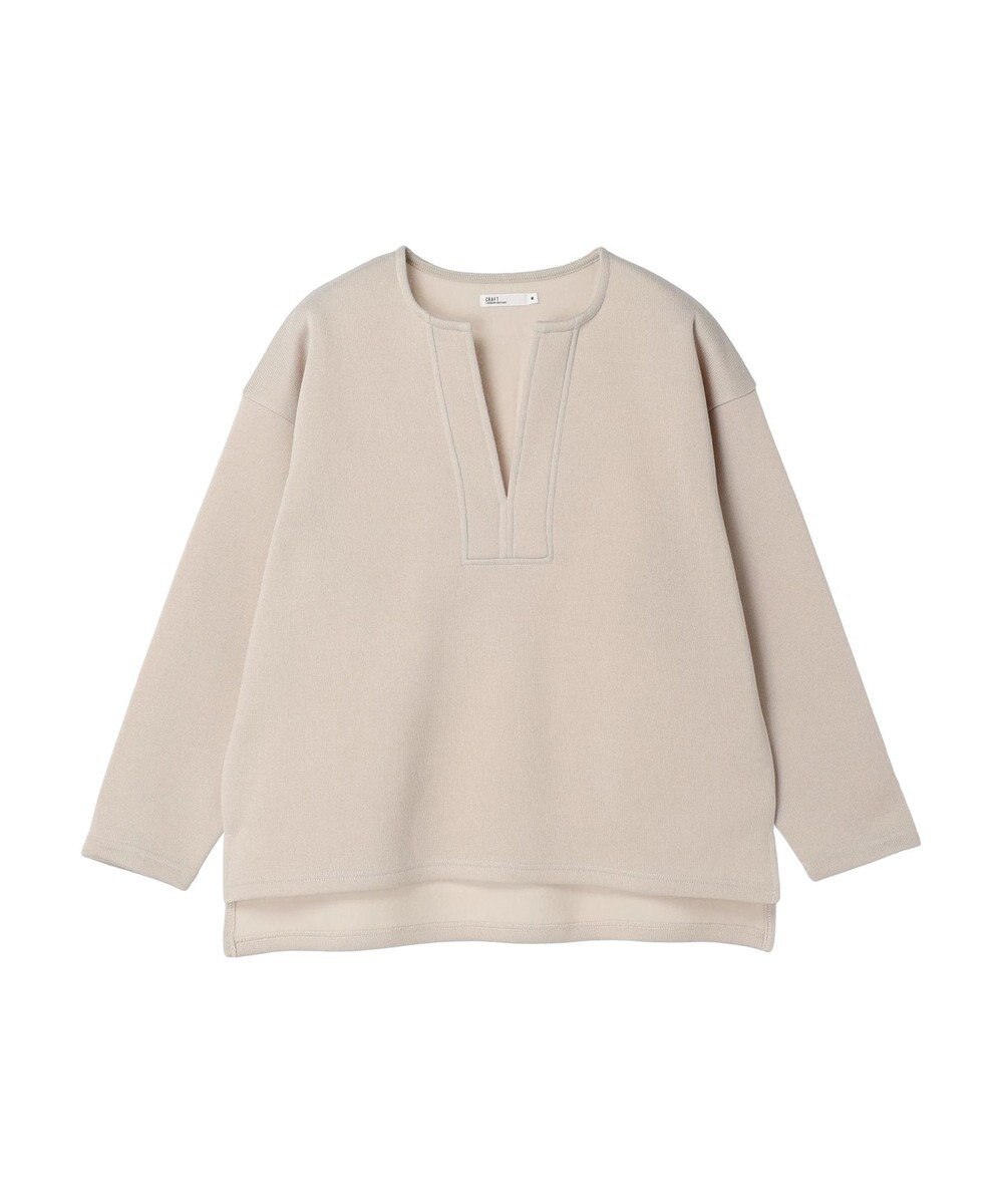 CRAFT STANDARD BOUTIQUE ニットフリースキーネックプルオーバー 