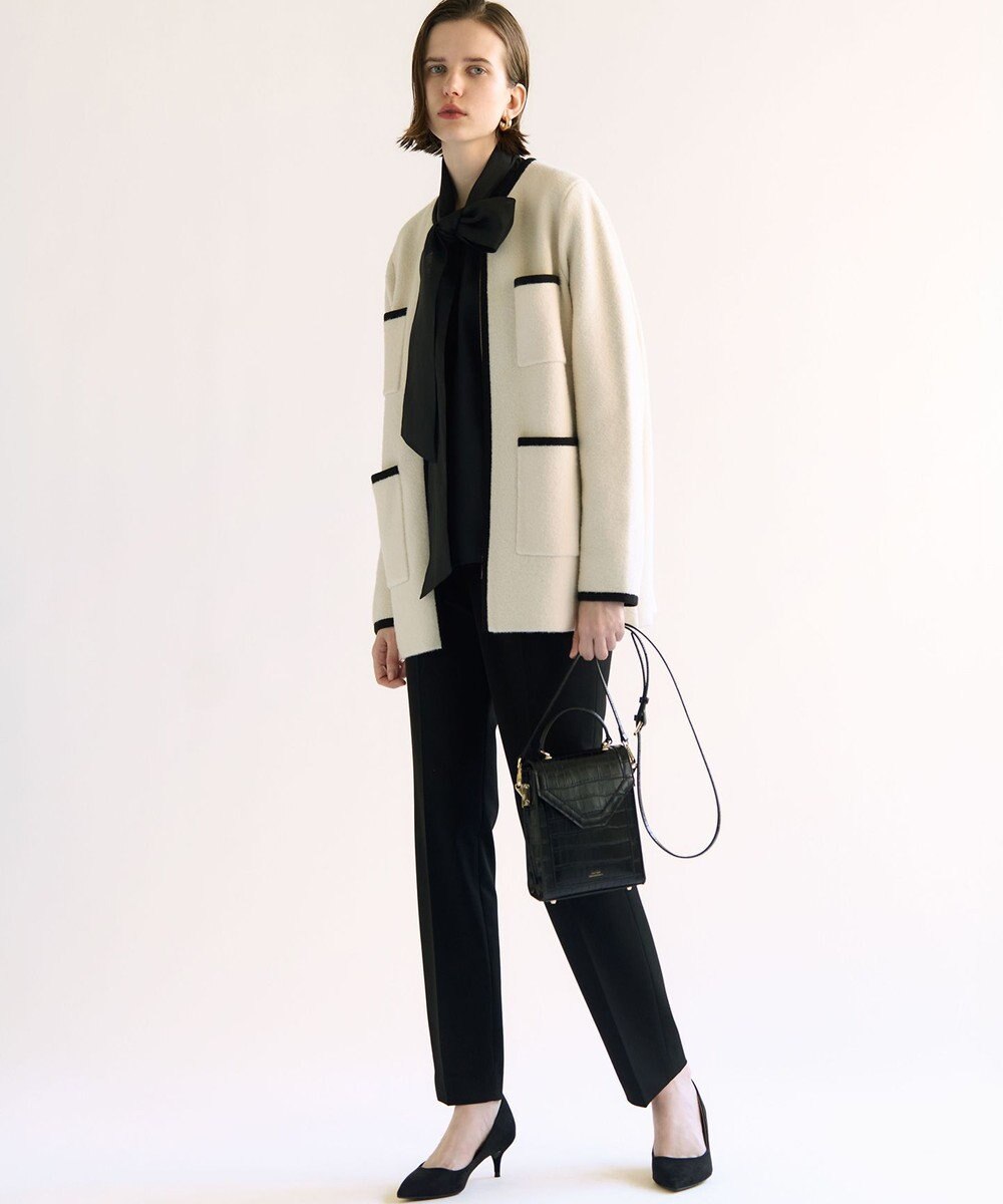 23区 S 【見上愛さん着用/洗える】シアービエラ ボウタイ ブラウス 