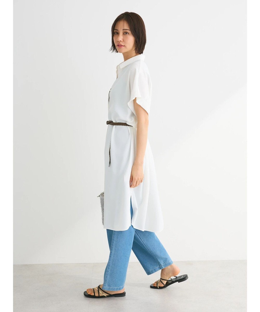 Green Parks ＳＥＴ２点　合皮ベルト＋ミディシャツワンピース 