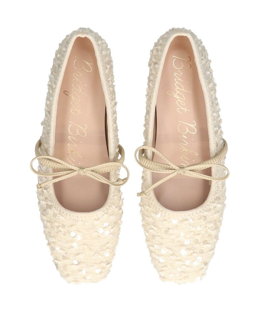 Bridget Birkin 【Bridget Birkin】ツイードスパンコールリボンパンプス 