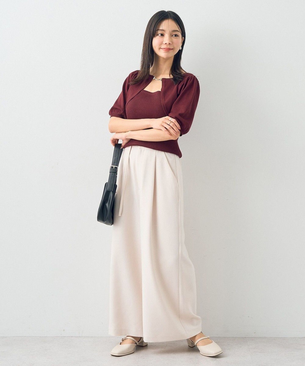 earth music&ecology ビット付きニットプルオーバー 