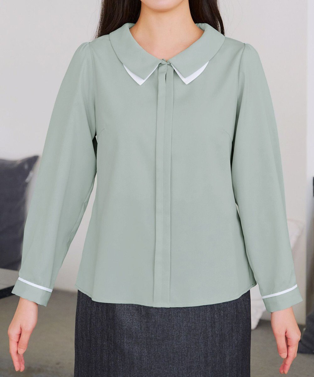 Tiaclasse レイヤードカラーブラウス 