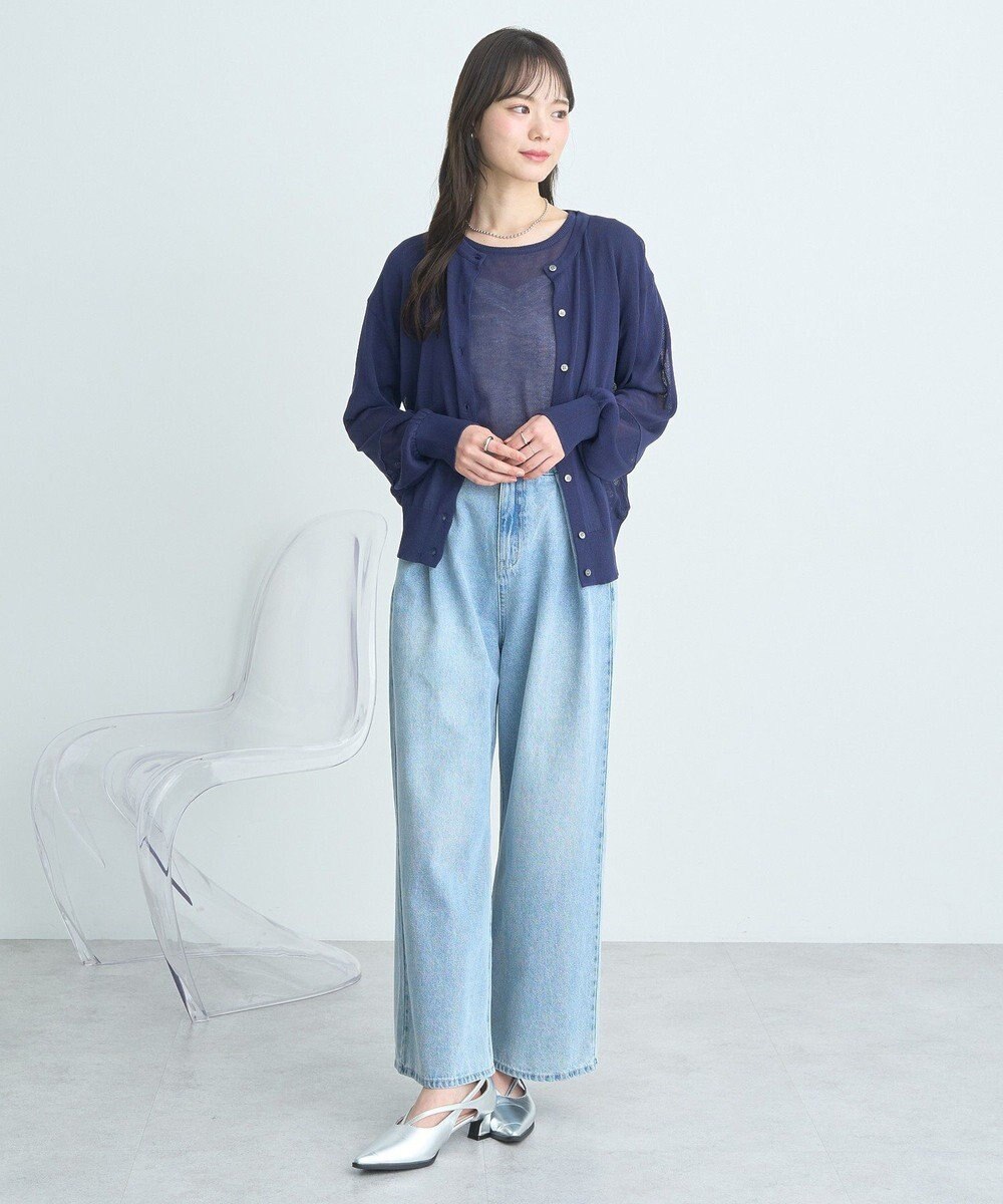 earth music&ecology ＳＥＴ２点シアーニットプルオーバー＋カーディガン 