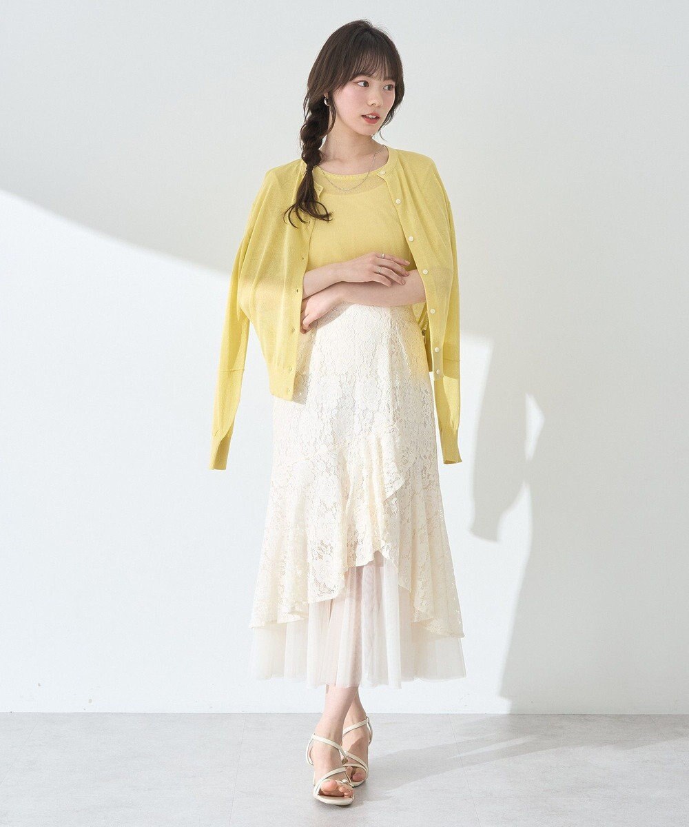 earth music&ecology ＳＥＴ２点シアーニットプルオーバー＋カーディガン 