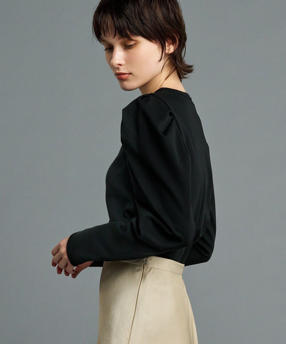 uncrave 【UVケア・接触冷感】ダブルフェイスジャージー ボリュームスリーブ カットソー(長袖)（uncrave STANDARD） 