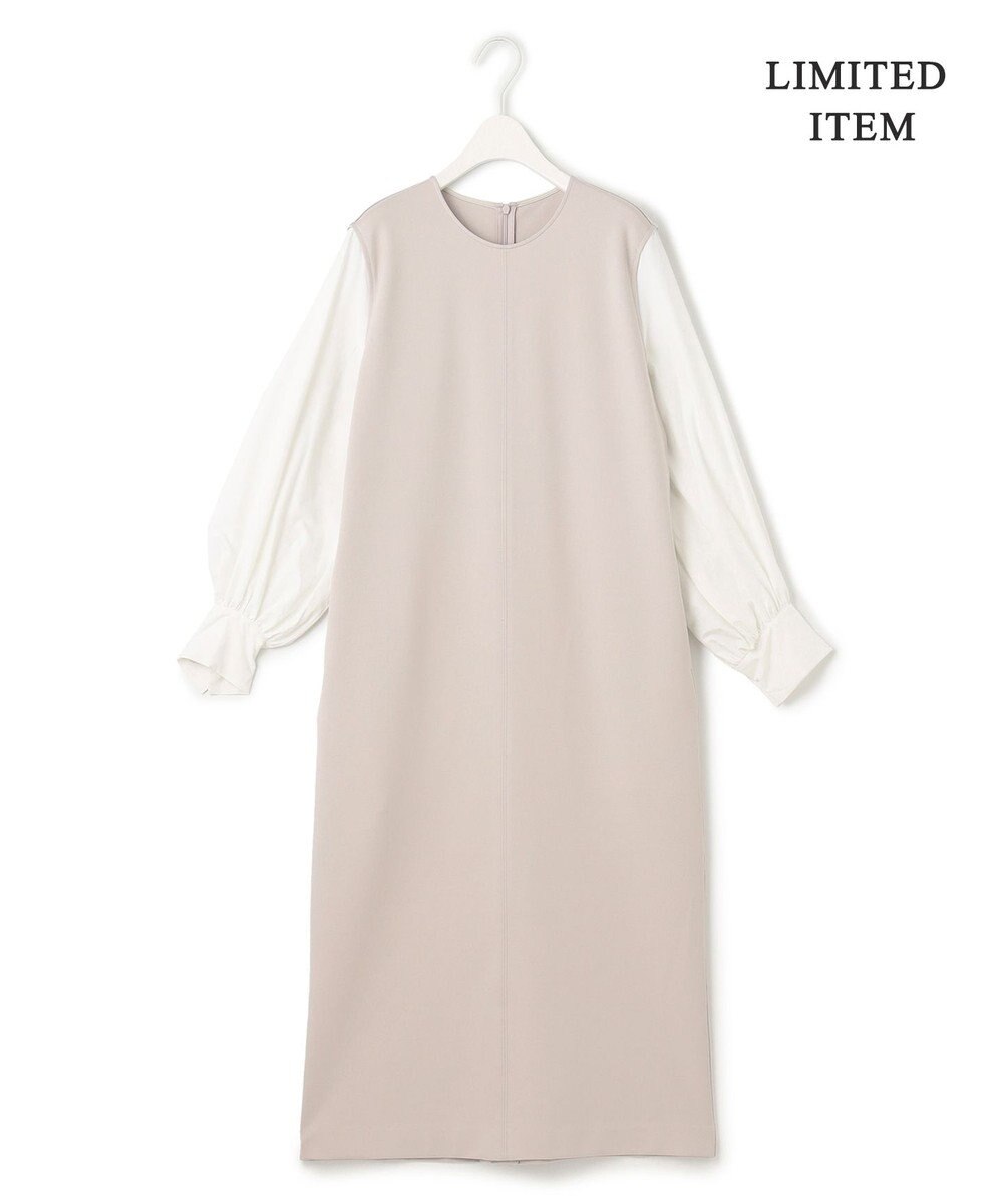 ICB L 【WEB限定・洗える】ストレッチポンチ ドッキングワンピース 