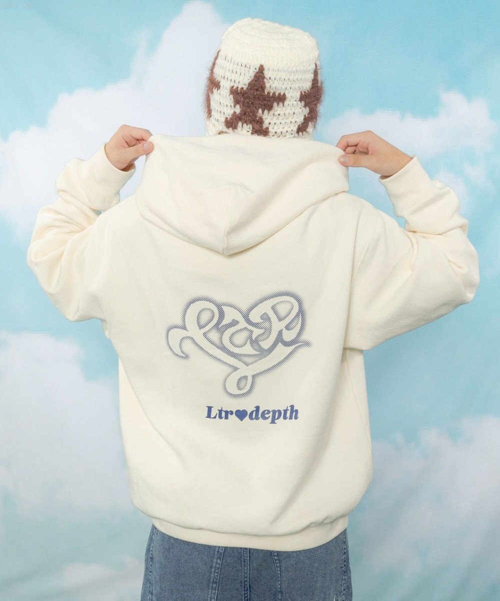 WEGO 【ユニセックス着用ITEM】ハートモチーフプルパーカー 