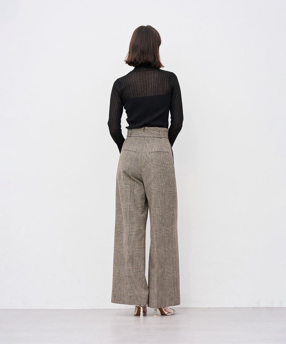 uncrave グレンチェック ワイドパンツ 