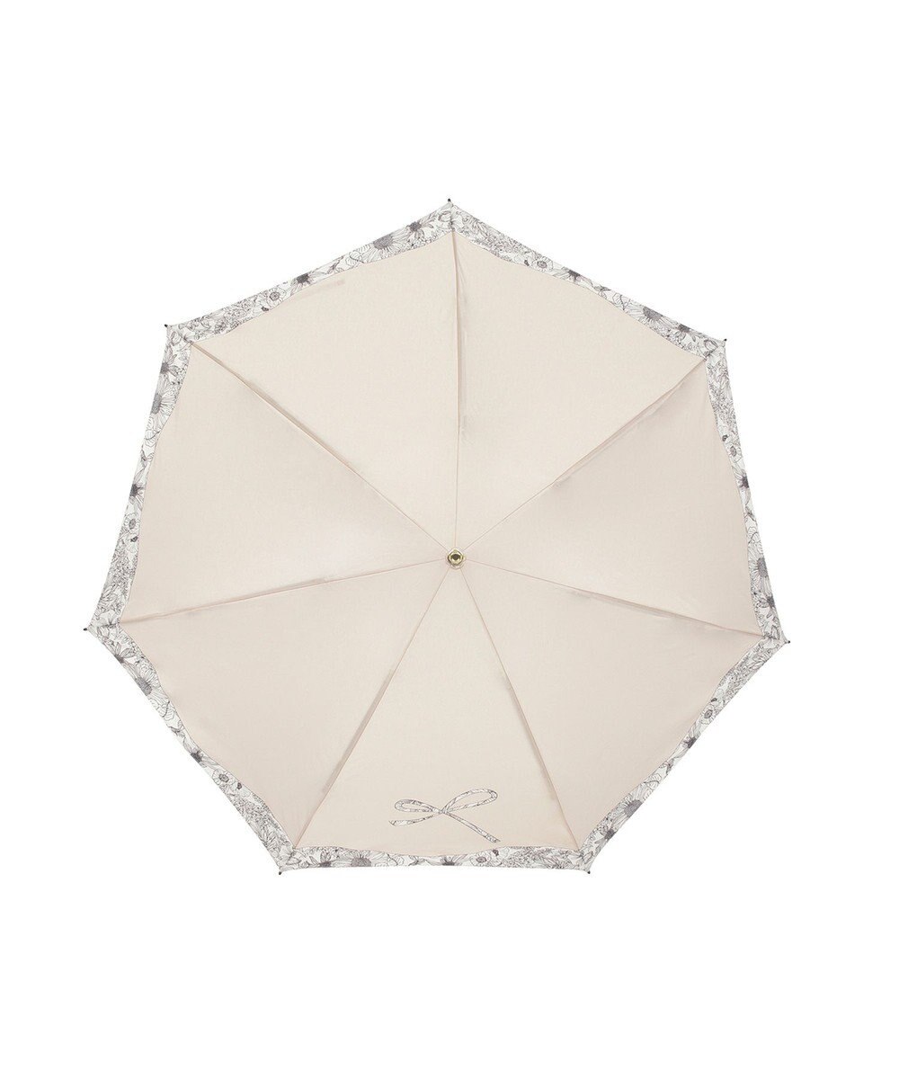 MOONBAT 【簡単開閉】ランバン オン ブルー (LANVIN en Bleu) リボン 花柄 折りたたみ傘 サテンプリント 