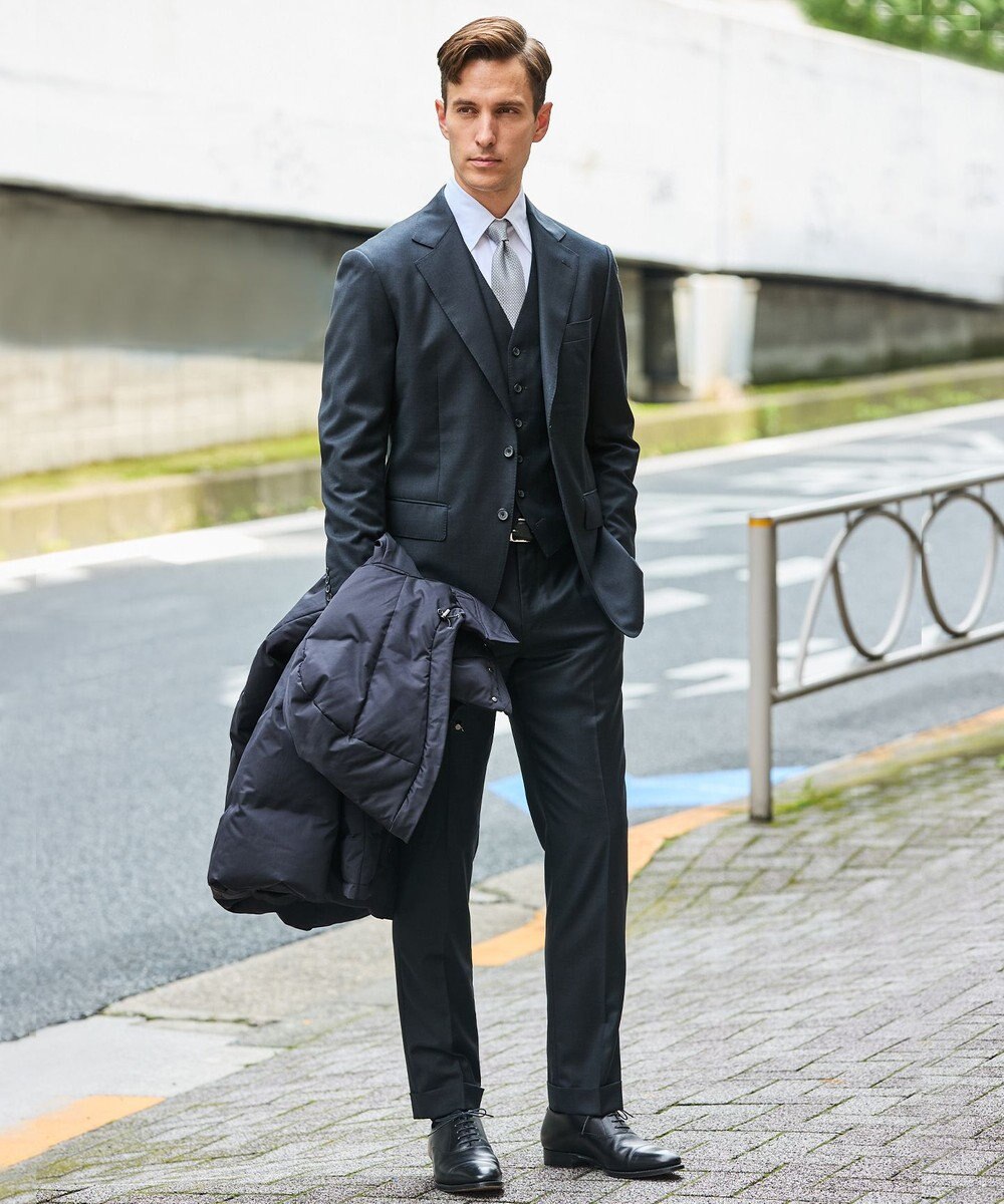 GOTAIRIKU WEB限定【仕事で着られる】ドレスダウンコート_ストレッチツイル_25年新作 