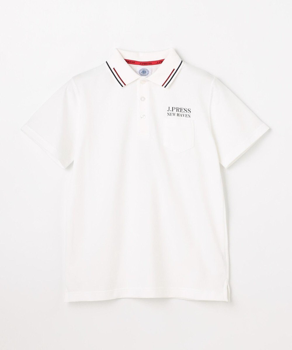 J.PRESS KIDS 【140-170cm】ダブルライン カラー 半袖ポロシャツ 