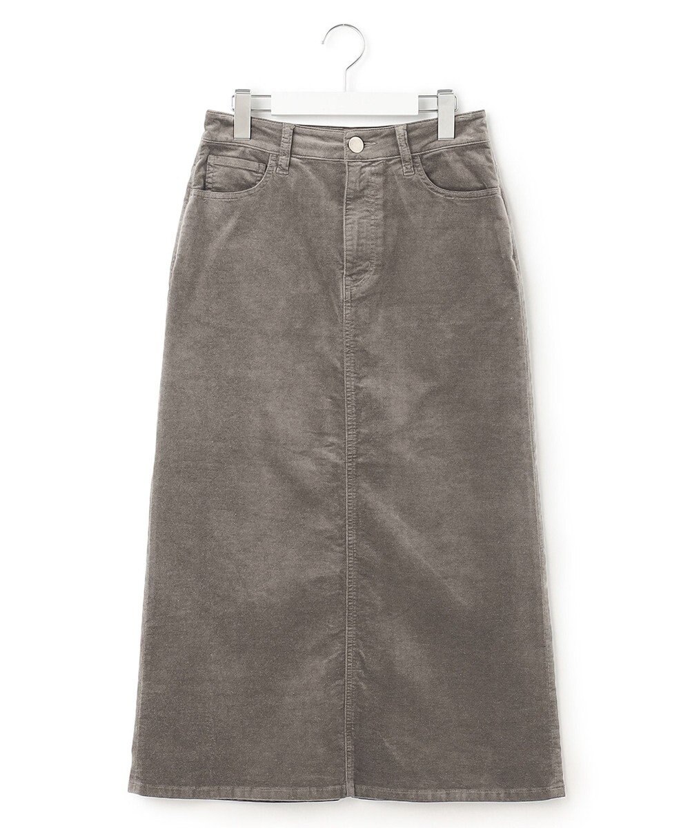 23区 【洗える】23区DENIM ベルベットストレッチ Aライン スカート 