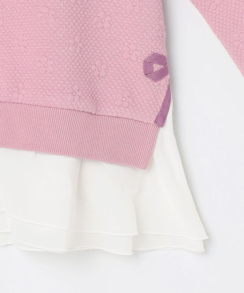 組曲 KIDS 【150-160㎝】フラワーキルト トレーナー 